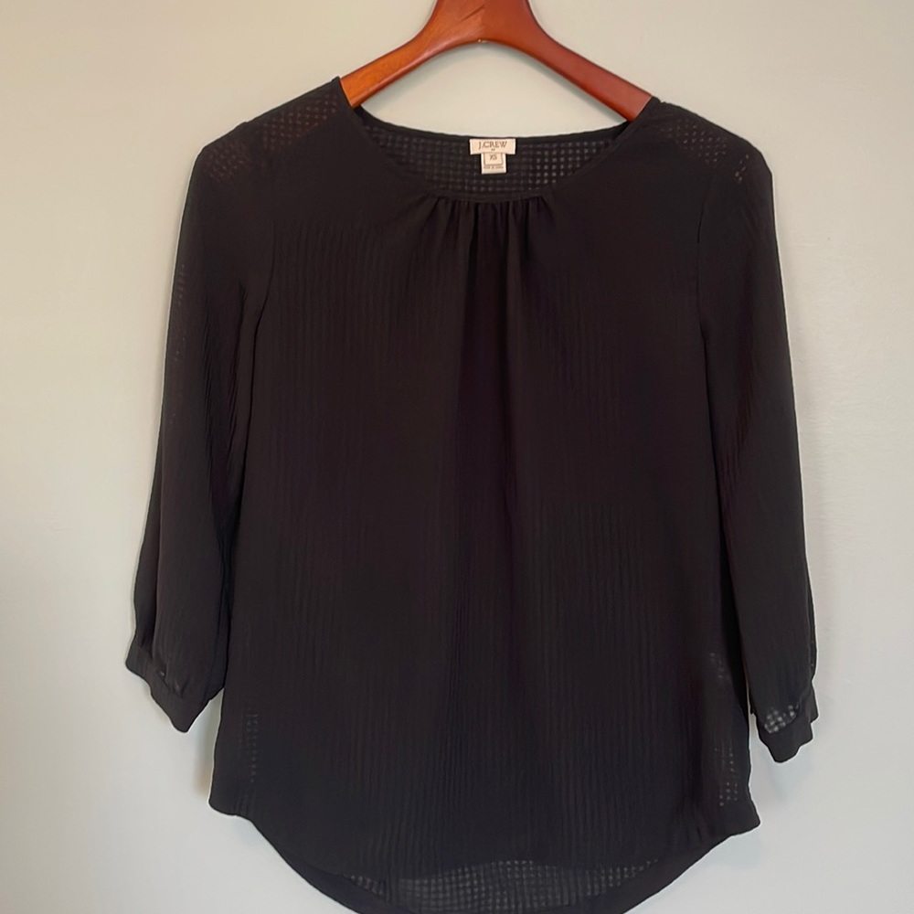 J crew Black blouse XS